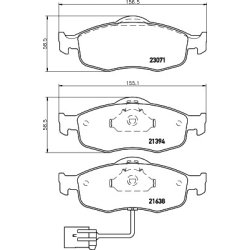 Brake Pad Set MINTEX MDB1622 OE Ref 1095202