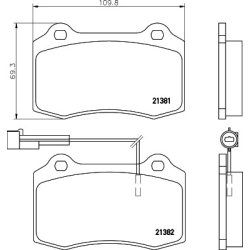 Brake Pad Set MINTEX MDB1633 OE Ref 4897218AA MINTEX
