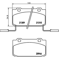 Brake Pad Set MINTEX MDB1636 OE Ref 60777122 MINTEX