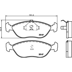 Brake Pad Set MINTEX MDB1640 OE Ref 3344703
