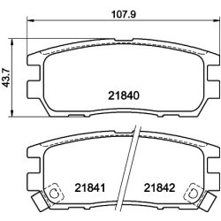 Brake Pad Set MINTEX MDB1646 OE Ref MN102623