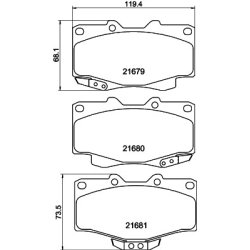 Brake Pad Set MINTEX MDB1647 OE Ref AY040TY017