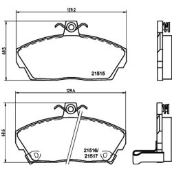Brake Pad Set MINTEX MDB1659 OE Ref 45022ST3E30