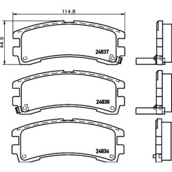 Brake Pad Set MINTEX MDB1661 OE Ref 4406008G11