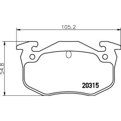 Brake Pad Set MINTEX MDB1668 OE Ref 425042 MINTEX