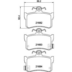 Brake Pad Set MINTEX MDB1673 OE Ref SFP000360