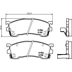 Brake Pad Set MINTEX MDB1678 OE Ref F32Z2001C MINTEX