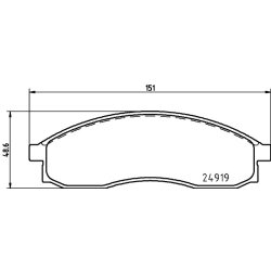 Brake Pad Set MINTEX MDB1681 OE Ref 4106089E92