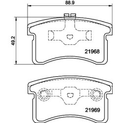Brake Pad Set MINTEX MDB1687 OE Ref 0449187213000 MINTEX