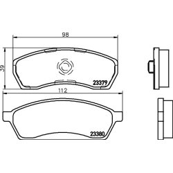 Brake Pad Set MINTEX MDB1689 OE Ref AY040KE022