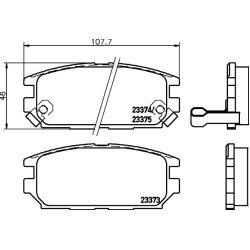 Brake Pad Set MINTEX MDB1693 OE Ref MZ690041 MINTEX