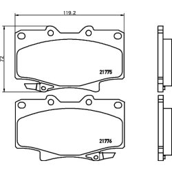 Brake Pad Set MINTEX MDB1695 OE Ref AY040TY019