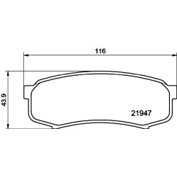 Brake Pad Set MINTEX MDB1696 OE Ref 4605A458