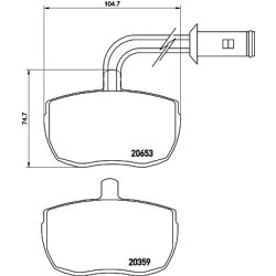 Brake Pad Set MINTEX MDB1699 OE Ref 1906207 MINTEX