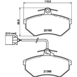 Brake Pad Set MINTEX MDB1700 OE Ref 357698151C