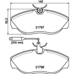 Brake Pad Set MINTEX MDB1703 OE Ref 1617280480