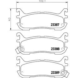 Brake Pad Set MINTEX MDB1705 OE Ref NAY52648ZA MINTEX