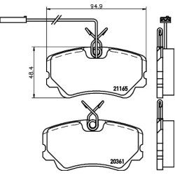 Brake Pad Set MINTEX MDB1706 OE Ref 60765019 MINTEX