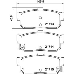 Brake Pad Set MINTEX MDB1707 OE Ref 0024201520 MINTEX
