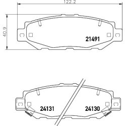 Brake Pad Set MINTEX MDB1710 OE Ref AY060TY007
