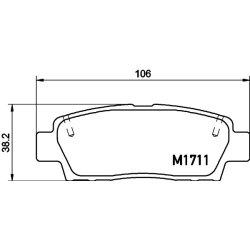 Brake Pad Set MINTEX MDB1711 OE Ref 0446622060 MINTEX
