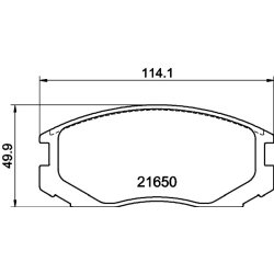 Brake Pad Set MINTEX MDB1722 OE Ref 0449187401