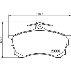 Brake Pad Set MINTEX MDB1726 OE Ref MZ690333 MINTEX