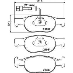 Brake Pad Set MINTEX MDB1733 OE Ref 9947118