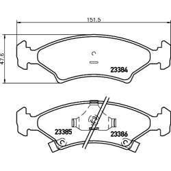 Brake Pad Set MINTEX MDB1754 OE Ref 0K2X33323Z