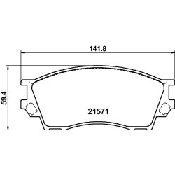 Brake Pad Set MINTEX MDB1756 OE Ref TCY13323Z