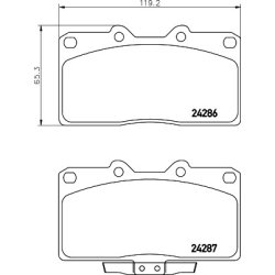Brake Pad Set MINTEX MDB1757 OE Ref MB857259