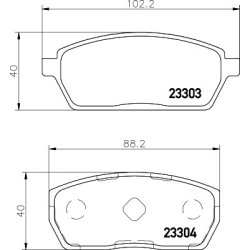 Brake Pad Set MINTEX MDB1761 OE Ref ZZS149230