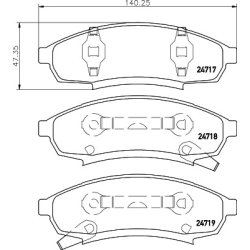 Brake Pad Set MINTEX MDB1764 OE Ref 19167302