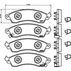 Brake Pad Set MINTEX MDB1766 OE Ref F4ZZ2001B MINTEX