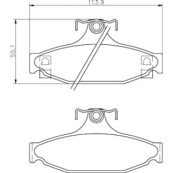 Brake Pad Set MINTEX MDB1767 OE Ref 18020433 MINTEX