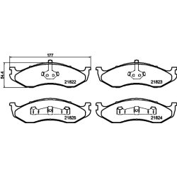 Brake Pad Set MINTEX MDB1769 OE Ref 05252531 MINTEX