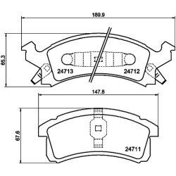 Brake Pad Set MINTEX MDB1772 OE Ref 12370005 MINTEX