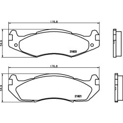 Brake Pad Set MINTEX MDB1774 OE Ref 8983502200 MINTEX