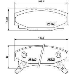 Brake Pad Set MINTEX MDB1777 OE Ref 12321416 MINTEX