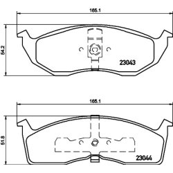 Brake Pad Set MINTEX MDB1780 OE Ref V1011682AD