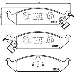 Brake Pad Set MINTEX MDB1784 OE Ref K04882070 MINTEX