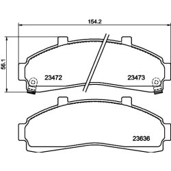 Brake Pad Set MINTEX MDB1785 OE Ref XL242001BA