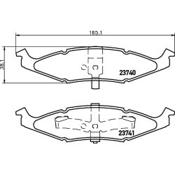Brake Pad Set MINTEX MDB1788 OE Ref 04762550