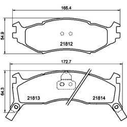 Brake Pad Set MINTEX MDB1789 OE Ref 4423715 MINTEX