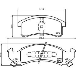 Brake Pad Set MINTEX MDB1792 OE Ref 12370006 MINTEX