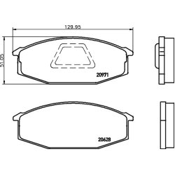 Brake Pad Set MINTEX MDB1816 OE Ref DA060R9025