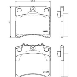 Brake Pad Set MINTEX MDB1822 OE Ref 701698151H