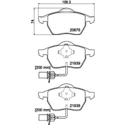 Brake Pad Set MINTEX MDB1826 OE Ref 4B0698151H
