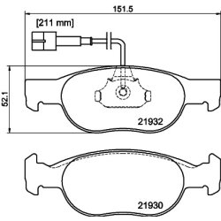 Brake Pad Set MINTEX MDB1828 OE Ref 71770954