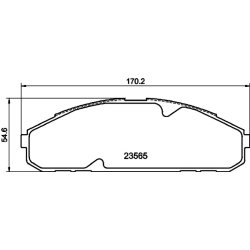 Brake Pad Set MINTEX MDB1833 OE Ref D106MS3686 MINTEX